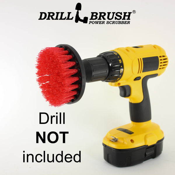 Heavy Duty Stiff Nylon Scrub Brush for Brick Concrete and Stone Cleaning with Quick Change Shaft