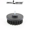 4 Inch Diameter Ultra Stiff Nylon Scub Brush Used for Heavy Duty Brick and Stone Cleaning with quick change shaft by Drillbrush