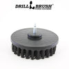 5 Inch Diameter Ultra Stiff Nylon Scub Brush Used for Heavy Duty Brick and Stone Cleaning with quick change shaft by Drillbrush