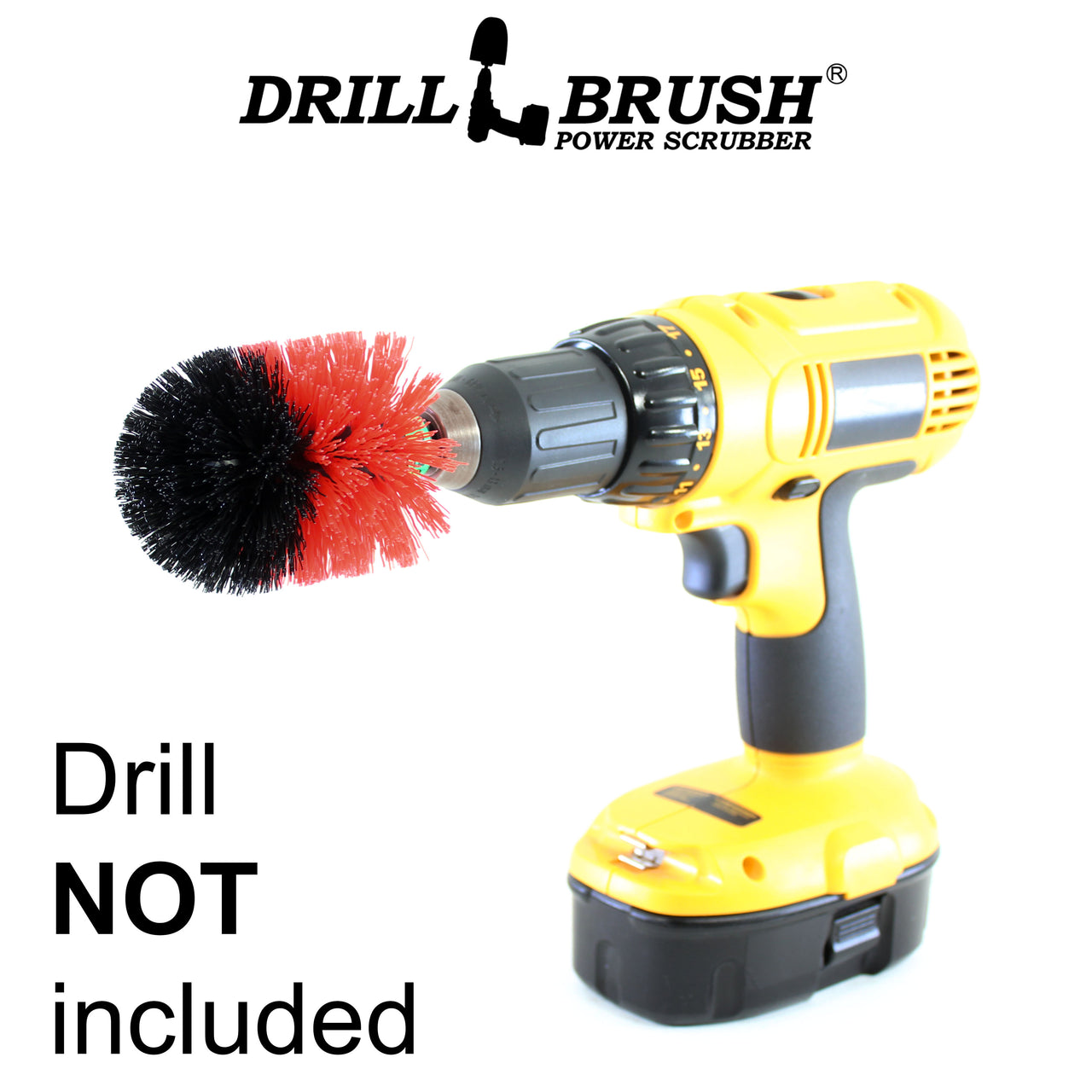 Mini Size Drillbrush Power Scrubber Stiff Bristle Nylon Scrub Brush
